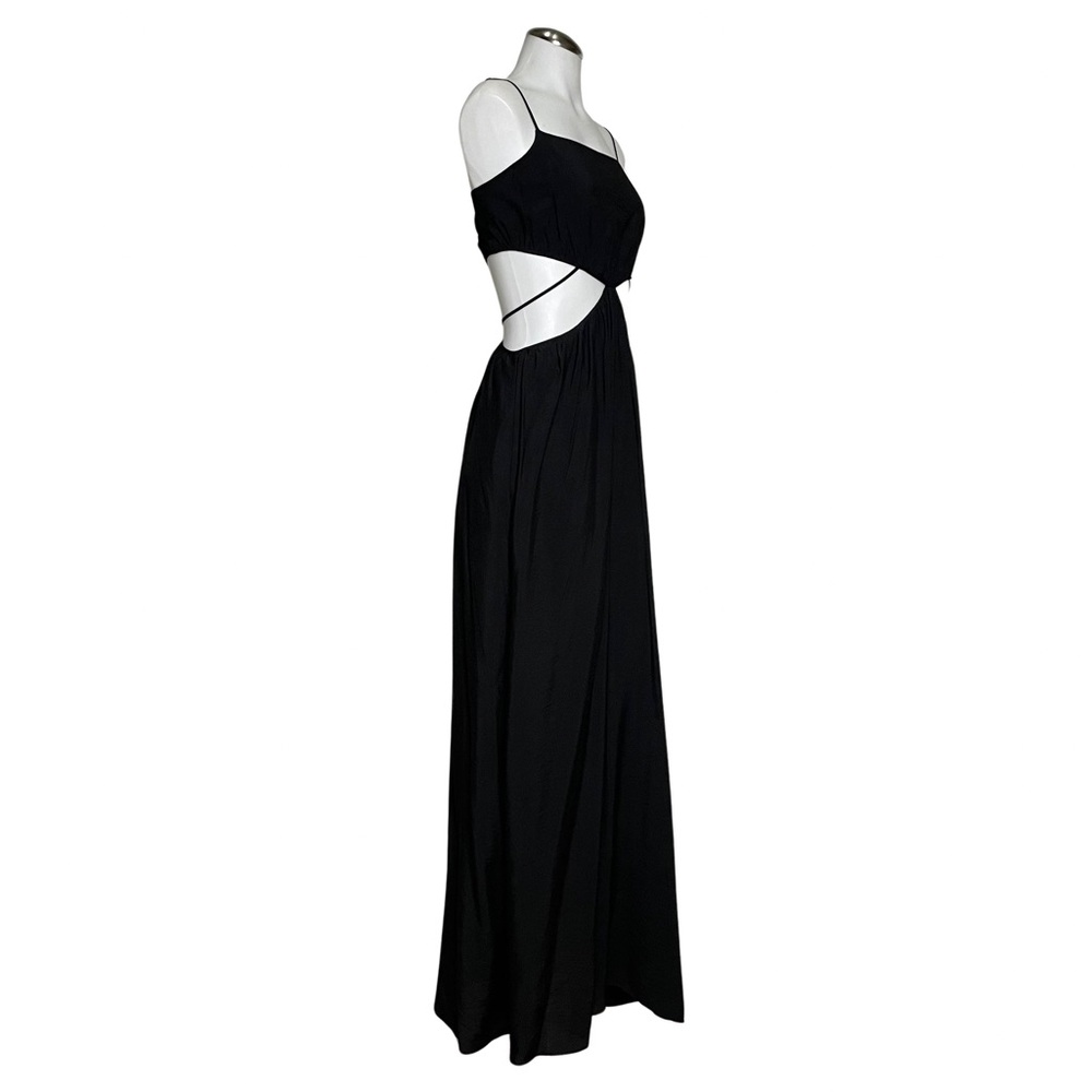 JONATHAN SIMKHAI Amora Strap Detail Maxi Dress Sz M Black - Picture 10 of 14